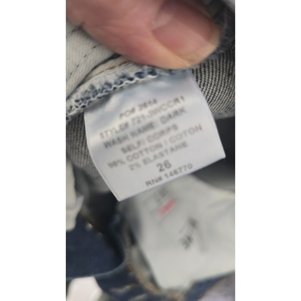 The Crawford Cindy Re/Done Originals Jeans Womens Size 26 Denim Button Fly USA - Picture 7 of 16